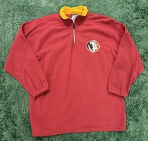 Vintage Mirage Florida State Seminoles NCAA 1/4 Zip Fleece Pullover Jacket XXL